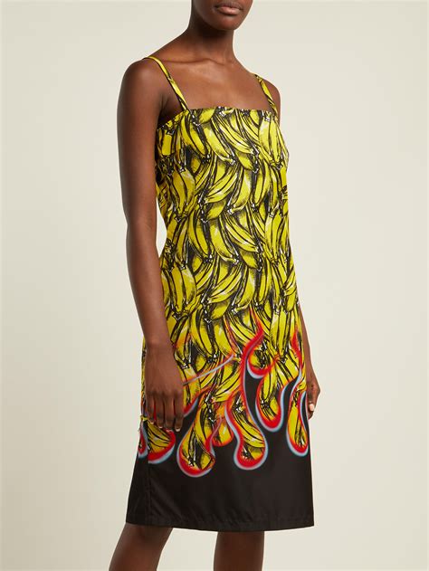 prada banana print dress|PRADA NWT banana & Flame.